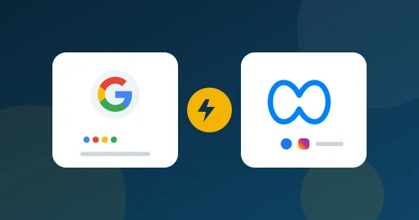 Comparação entre anúncios do Google Ads e do Meta Ads
